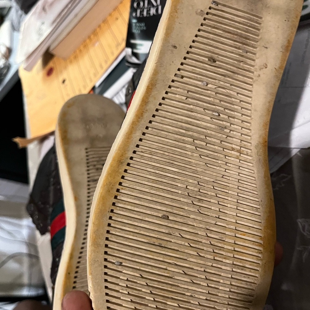 Gucci Brown Leather High-Top Boots with Red & Green Stripe - Picture 10 of 14